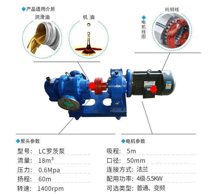 C罗茨泵泵头电机参数